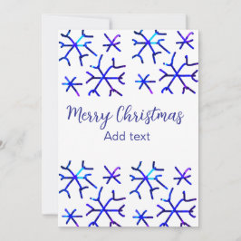 Blå, glänsande snöflingor jul mönster f inbjudningar