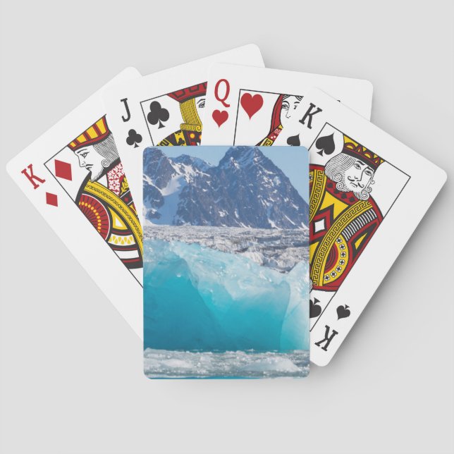 Blå glasaris, Norge Spelkort (Baksidan)