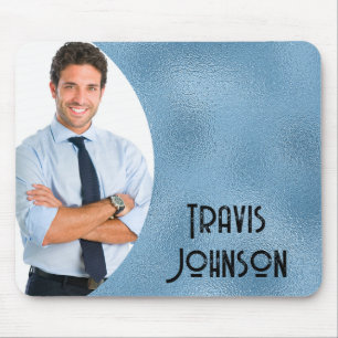 Blå glasfoto Ram Musmatta