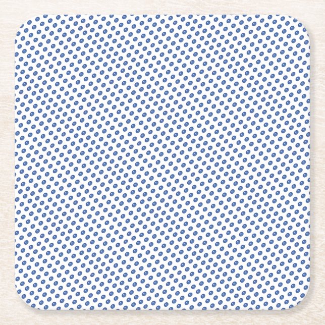Blå glaskulor mönster underlägg papper kvadrat (Framsidan)