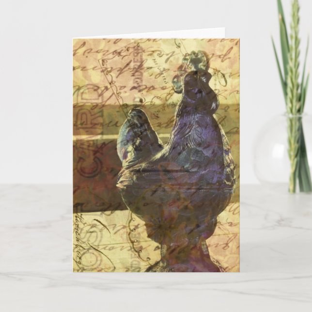 Blå glasruta med Struktur Kort (Framsida)