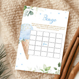 Blå Glass Ström Baby Shower Bingo Spel
