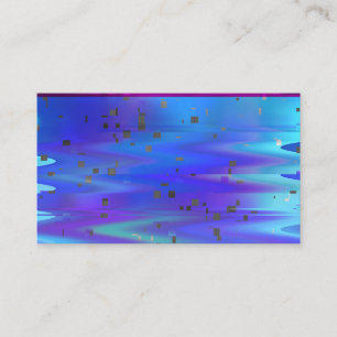 Blå Glitch Art Pixels Vaporwave Estetik Analog Visitkort