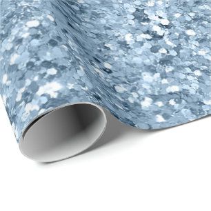 Blå Glitter Glam Bling Trend Stilfull Present till Presentpapper