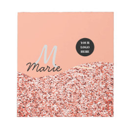 blå glitter Lägg logotyp text tack rabatt  Anteckningsblock