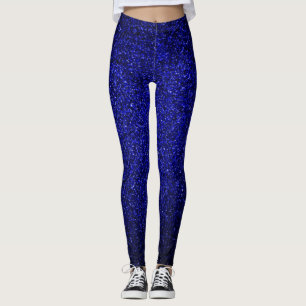 Blå Glitter Leggings