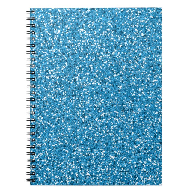 Blå Glitter liknar Mönster Anteckningsbok (Framsidan)