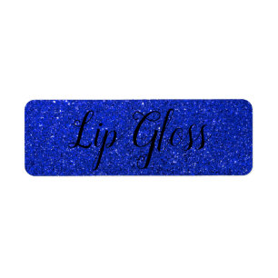 Blå Glitter-lipgförlustetikett Returadress Etikett