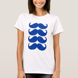 Blå Glitter Mustasch #2 Tee