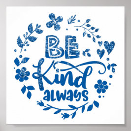 Blå Glitter-Poster är av det här slaget Poster