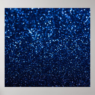 Blå Glitter Struktur Festive Gnistra Poster