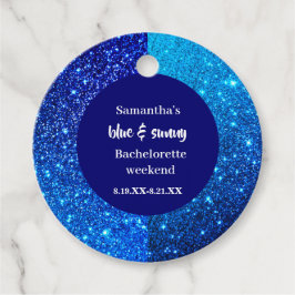 Blå Glittrande Sjungmöfest Gåvor Etiketter