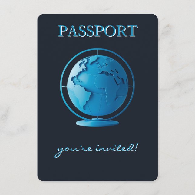 Blå Glob Pass Travel Blöja Lotteri Tilläggskort (Framsida)