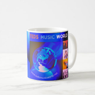 Blå Globe Music World Coffe Mugg
