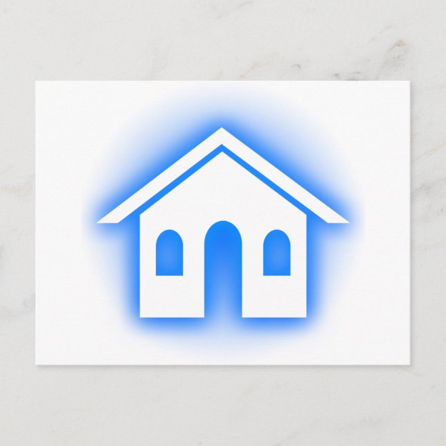 Blå glöd hem vykort (Framsida)