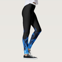 Blå glödbenen leggings