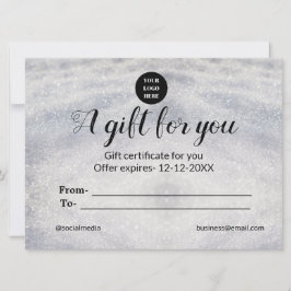 blå gnistra lägga till logotyp namn ett presentcer