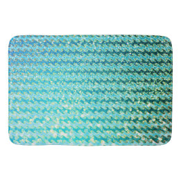 Blå Gnistra Oceanen Sjöjungfru Vinkarare Mönster Badrumsmatta