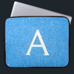 Blå Gnistra och Glitter Monogram Laptop Fodral<br><div class="desc">Baby blue Gnistra och Glitter Monogram bärbar dator Fodral. Fodral kan anpassas så att det omfattar ditt första och första namn. Om du vill matcha artiklar kontaktar du designern.</div>