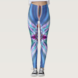 Blå Gnistrans brandbeningar Leggings