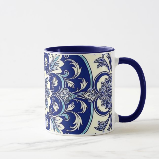 Blå God Jul Kaffe Mugg (Höger)