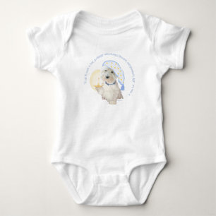 Blå Godnatt Westie med Ljus T Shirt