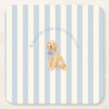 Blå Golden Retriever Baby Shower