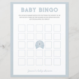 Blå golf-babydusch, bingo-spel