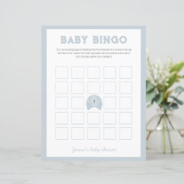 Blå golf-babydusch, bingo-spel