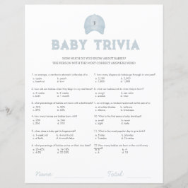 Blå golf-babydusch, trivia baby