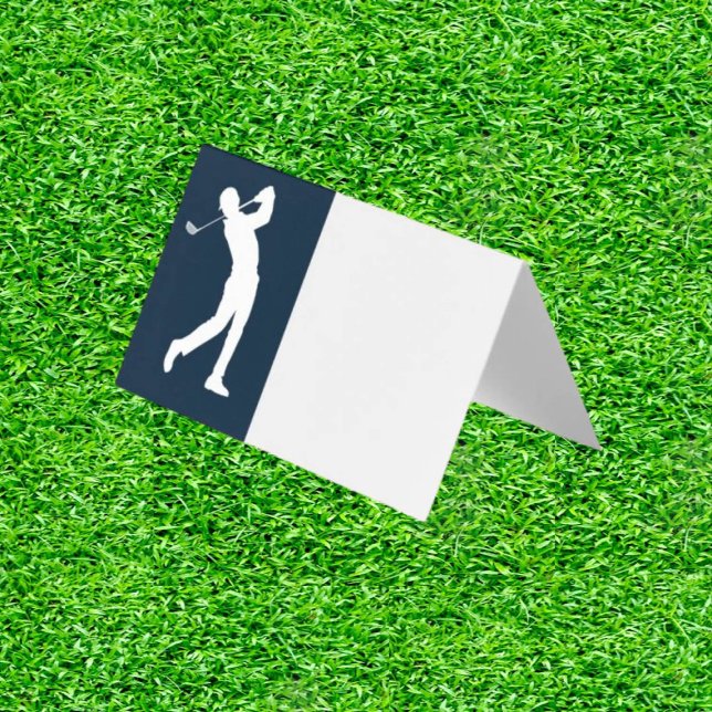 Blå golfstyrda födelsedagskort kort (Tee Off in Style: Celebrate with Blue Golf Elegance!)