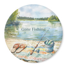 Blå Gone Fishing Bucket Lake