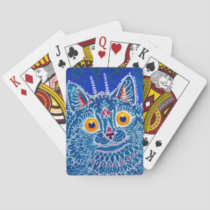 Blå gotin-katt casinokort