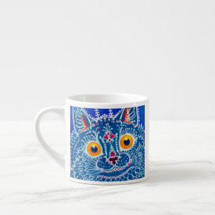 Blå gotin-katt espressomugg