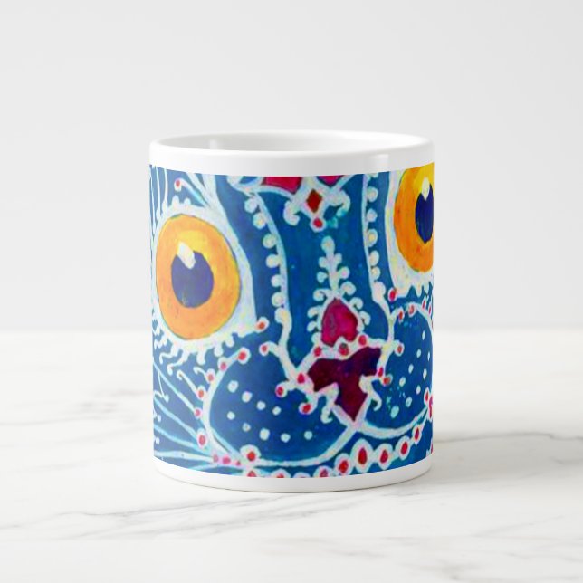 Blå gotin-katt jumbo mugg (Framsidan)
