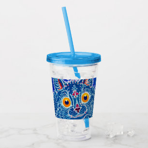 Blå gotin-katt take away mugg