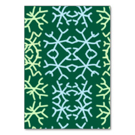 Blå gr snö flingar jul mönster snö mönster bordsnummer