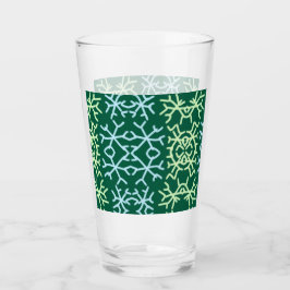 Blå gr snö flingar jul mönster snö mönster glaskopp