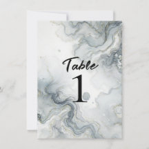 Blå Grå Guld Strand Vattenfärg Strandnummer