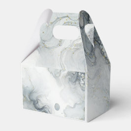 Blå Grå & Guld Strandnära Akvarell Strandbröllop Presentaskar