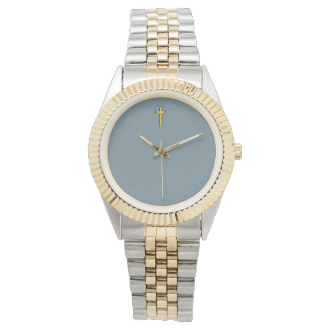 Blå Grå Kors  Armbandsur (Framsida)