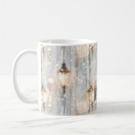 Blå Grå Ljus Lykta Kaffemugg