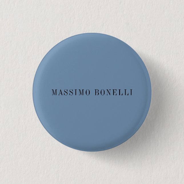 Blå Grå Minimalistisk Enkel Läst Modern Knapp (Framsida)
