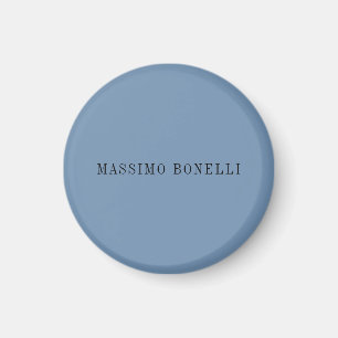 Blå Grå Minimalistisk Enkel Läst Modern Magnet