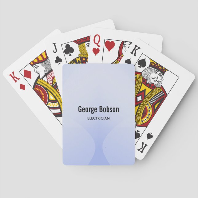 Blå gradient geometrisk casinokort (Baksidan)