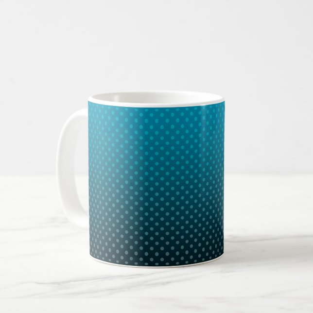 blå gradient med små prickar kaffemugg (Framsida vänster)