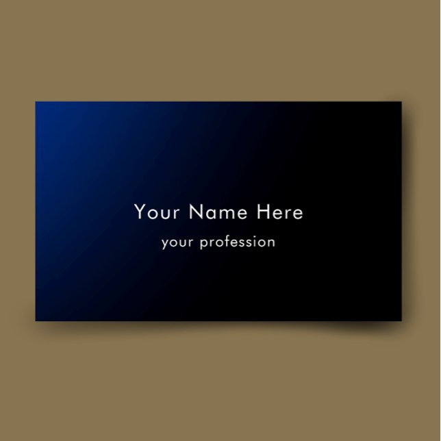 Blå Gradient Modern Stilren Anpassningsbar Profess Visitkort (Personalize this simple stylish blue gradient professional business card template.
)