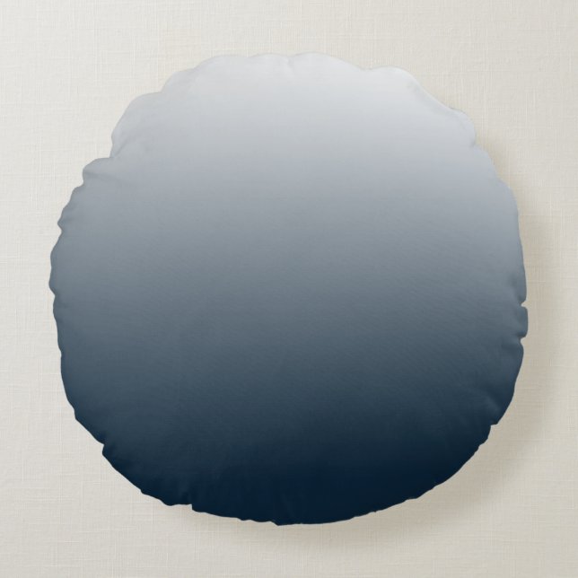 Blå gradient rund kudde (Framsidan)