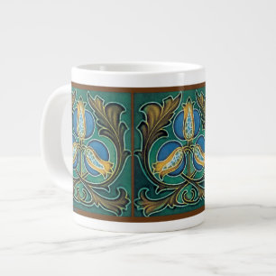 Blå Granatäpple Majolica Konst Jumbo Mugg