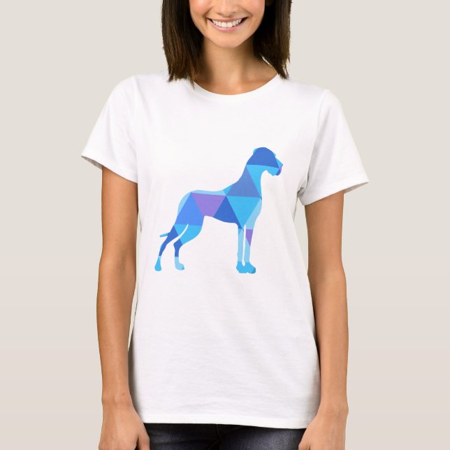 Blå Grand Danois Triangulus T-shirt (Framsida)